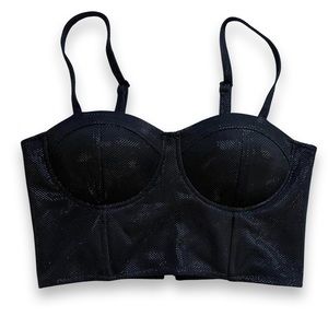 Reflective Bustier Crop Top